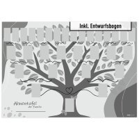 RNK Verlag Schmuck-Ahnentafel Illustrierter Baum, DIN A2