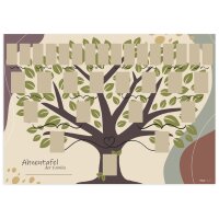 RNK Verlag Schmuck-Ahnentafel Illustrierter Baum, DIN A2