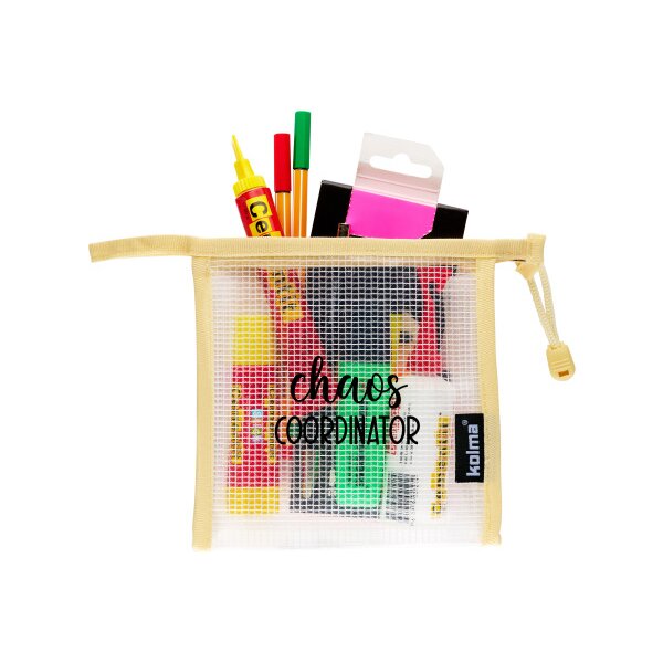 KOLMA Reissverschlusstasche 15x15cm 08.186.15 Mesh Bag,chaos Coordinator