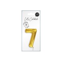 I AM CREATIVE Folienballon Zahl 7 85cm 1000-1052 gold