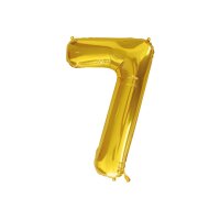 I AM CREATIVE Folienballon Zahl 7 85cm 1000-1052 gold