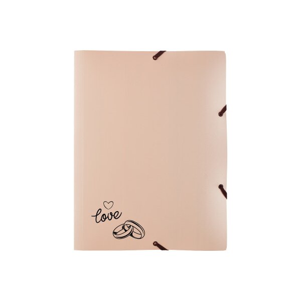 KOLMA dossier à élastique A4 11.179.08 opak or rosé,love