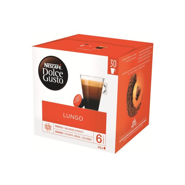 NESCAFE Kaffeekapseln Dolce Gusto 12423833 Lungo 30 Stück