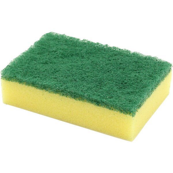 WEITACLEAN Padschwamm 95x70x23mm 5028030 gelb, kraztend 10 St&uuml;ck