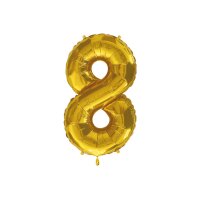 I AM CREATIVE Folienballon Zahl 8 85cm 1000-1053 gold