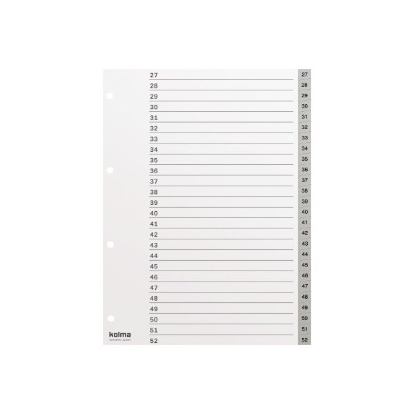 KOLMA Register KolmaFlex A4 18.252.03 grau 1-52