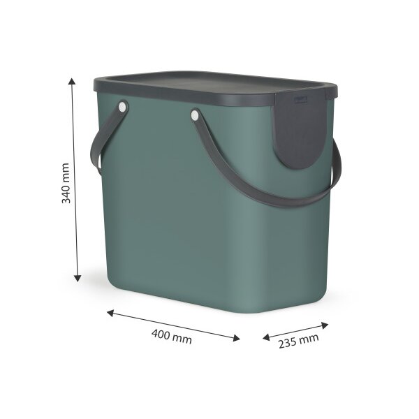 ROTHO Recyclingbox Albula 25l 1024905092 Mistletoe green 180x332x180mm