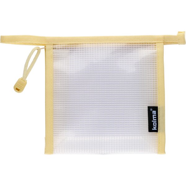 KOLMA Reissverschlusstasche 15x15cm 08.189.15 Mesh Bag crème