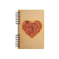 KOMONI Carnet Rotes Herz A5 ROHA5B blanco 90 feuilles