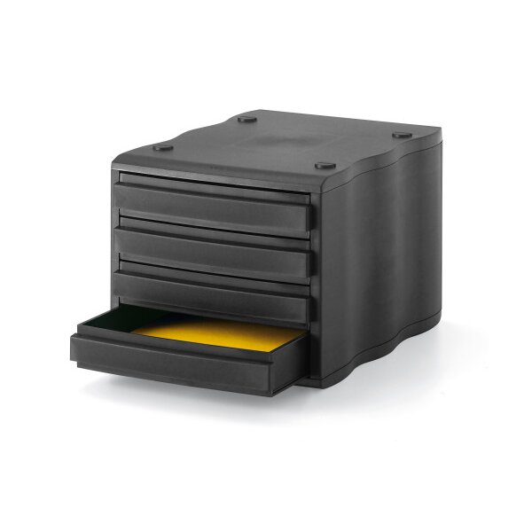 STYRO Schubladenelement Styrowave 248-8501.99 4 Schubladen, schwarz