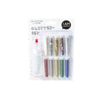 I AM CREATIVE Glitterset mit Leim MAA4092.00 10 Stück