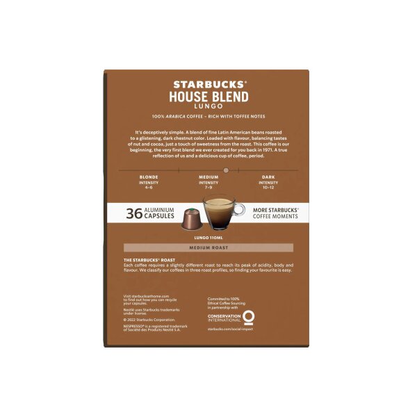 STARBUCKS Kaffeekapseln 36 Stk. 6230019 House Blend