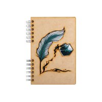 KOMONI Notizbuch Tintenfass A5 VEI5G liniert 90 Blatt