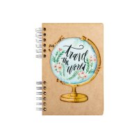 KOMONI Notizbuch Travel the World A5 TRA5G liniert 90 Blatt