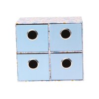 ANCOR Schubladen Box BLog Flowers 123999 hellblau, 4...