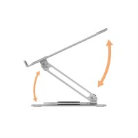ICY BOX Rotatable and fully adjustable IB-NH300-R notebook stand 17 Inch silver