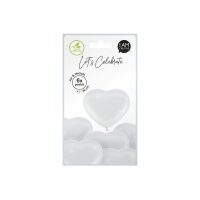 I AM CREATIVE Ballons Herz 27cm 1000-1074 weiss 6 Stück