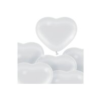 I AM CREATIVE Ballons Herz 27cm 1000-1074 weiss 6 Stück