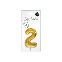 I AM CREATIVE Folienballon Zahl 2 85cm 1000-1047 gold