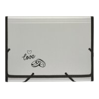 KOLMA Fächermappe Wedding A4 11.134.07 silber,love