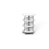 MOLL Drehregal MULTIFILE 486253 weiss, 3 Etagen 80x80x124cm