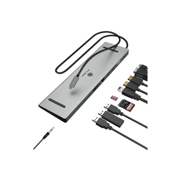 ICY BOX USB Type-C Dockingstation IB-DK2106a-CPD 2xHDMI,VGA,3x USB-A,PD