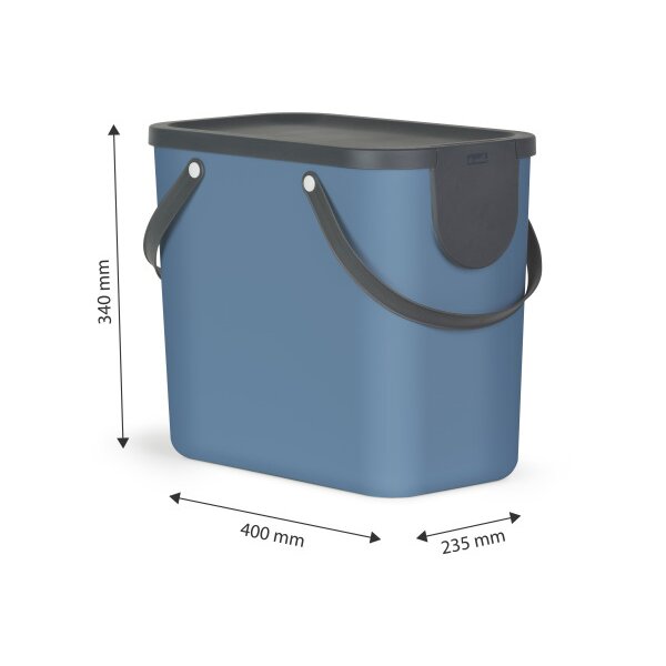 ROTHO Recyclingbox Albula 25l 1024906161 Horizon blue 180x332x180mm