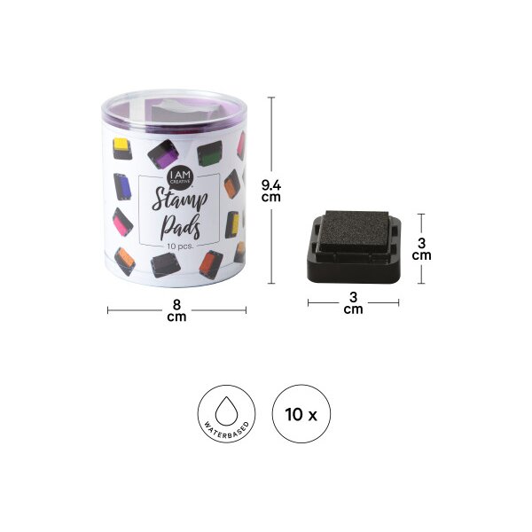 I AM CREATIVE Tampons encreurs 4093 assorti 10 pièces