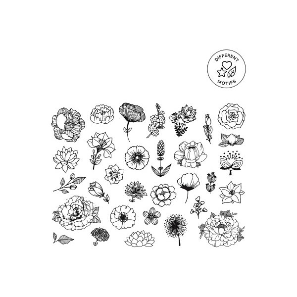 I AM CREATIVE Stempelset 4093.04 Flowers 31 St&uuml;ck