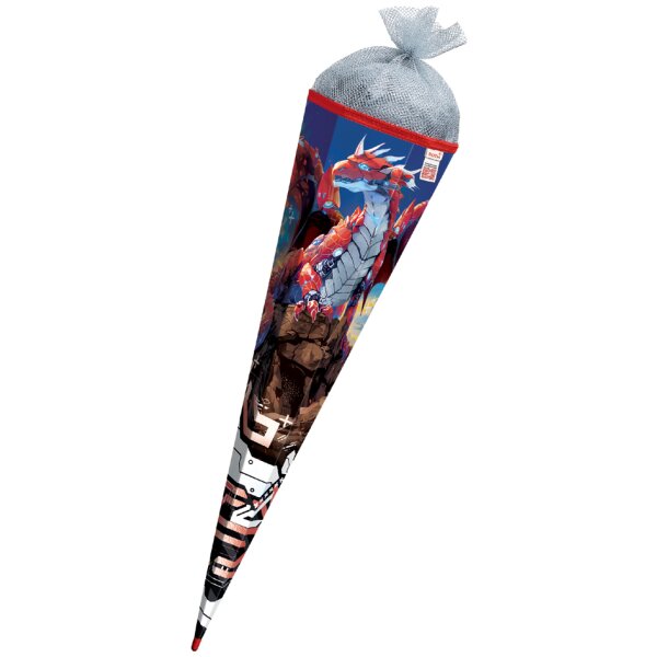 ROTH Motiv-Schultüte "Robo Drache", rund, 700 mm, Folie