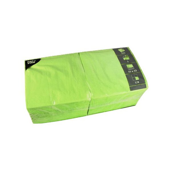 PAPSTAR Serviettes lunch, 330 x 330 mm, vert citron