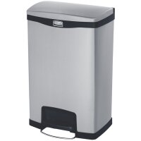 Rubbermaid Tret-Abfalleimer Slim Jim, aus Metall, 50 Liter