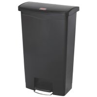 Rubbermaid Tret-Abfalleimer Slim Jim, 68 Liter, schwarz