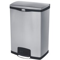 Rubbermaid Tret-Abfalleimer Slim Jim, aus Metall, 90 Liter