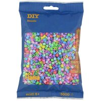 HAMA Perles à repasser midi Mix Pastel, en sachet