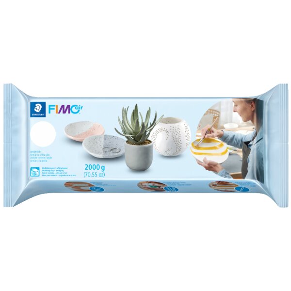 FIMO air P&acirc;te &agrave; modeler, durcit &agrave; lair, 2.000 g, blanc