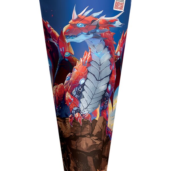 ROTH Motiv-Schultüte "Robo Drache", eckig, 850 mm, Folie