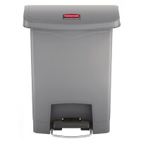 Rubbermaid Tret-Abfalleimer Slim Jim, 30 Liter, grau