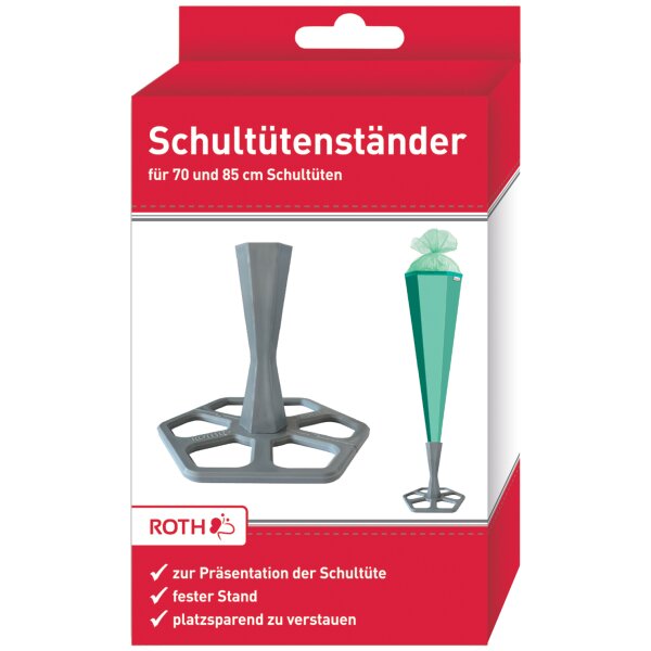 ROTH Schultütenständer, aus Kunststoff, grau