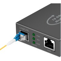 LogiLink Convertisseur média 10 Gigabit, RJ45/SFP+, noir
