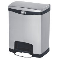 Rubbermaid Tret-Abfalleimer Slim Jim, aus Metall, 30 Liter