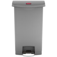 Rubbermaid Tret-Abfalleimer Slim Jim, 68 Liter, grau