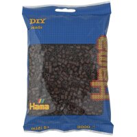 HAMA Perles à repasser midi, sachet de 3.000, marron
