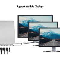 LogiLink USB 3.2 (Gen 2) Docking Station, 12-Port, silber