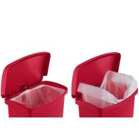 Rubbermaid Tret-Abfalleimer Slim Jim, 15 Liter, weiss