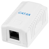 LogiLink Prise RJ45 cat. 6A avec boîtier en saillie, 2x RJ45