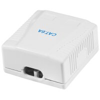LogiLink Prise RJ45 cat. 6A avec boîtier en saillie, 2x RJ45