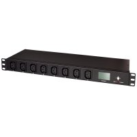 LogiLink Multiprise IP, 8 ports, 1 U, noir