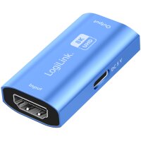 LogiLink Répéteur HDMI, 8K/60 Hz, boîtier en aluminium, bleu