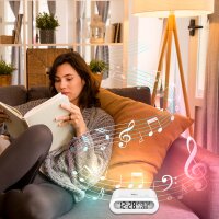 LogiLink Radio-réveil digital avec veilleuse, blanc